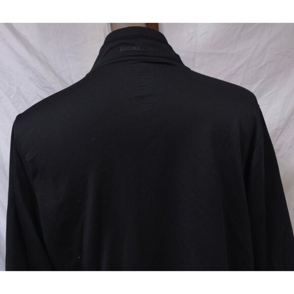 REALTREE Men XL Black Quarter Zip Pullover Performance Outdoors Polyester Shirt - Picture 8 of 11